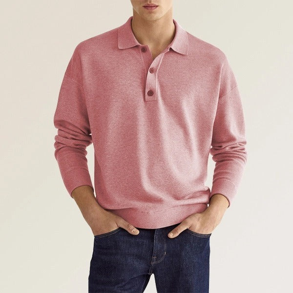 R3ceived   V-Neck Casual Long Sleeve Polo sweater for men Autumn - R3ceived