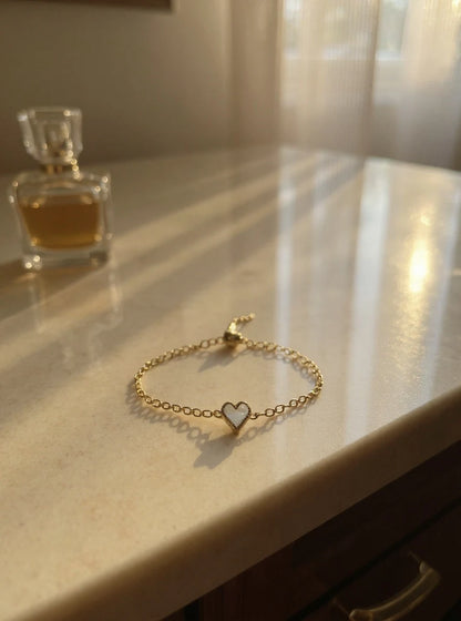 R3CEIVED “From R3ceived With Love” Heart Bracelet – White Edition