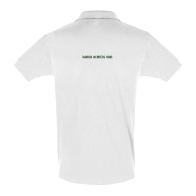 R3ceived Fashion Members Club Polo for Men Stylish Green Logo Design