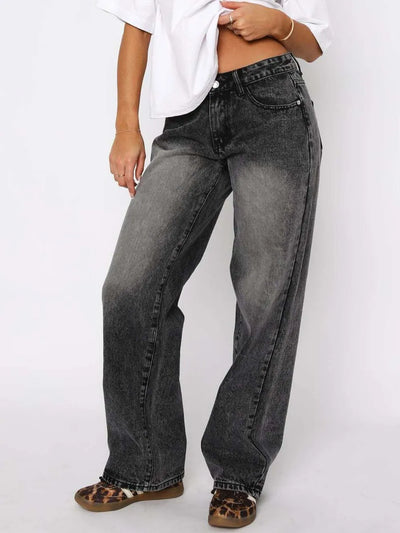 R3ceived wide Leg baggy fit Jeans with Pockets