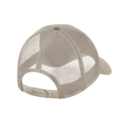 Beige R3 Mesh Cap – Eco-Friendly 6-Panel Trucker Hat with White R3 Logo