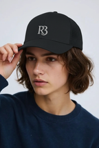 Comfortable Black Mesh Cap with white R3 Logo