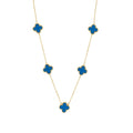 R3CEIVED lucky Clover Necklace – Blue Edition