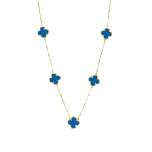 R3CEIVED 5-Clover Necklace – Blue Edition