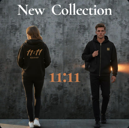 The 11:11 oversized zipper hoodie by R3CEIVED