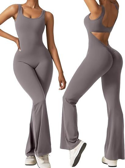 R3 Women's sleeveless flared jumpsuit sexy backless R3ceived - R3ceived