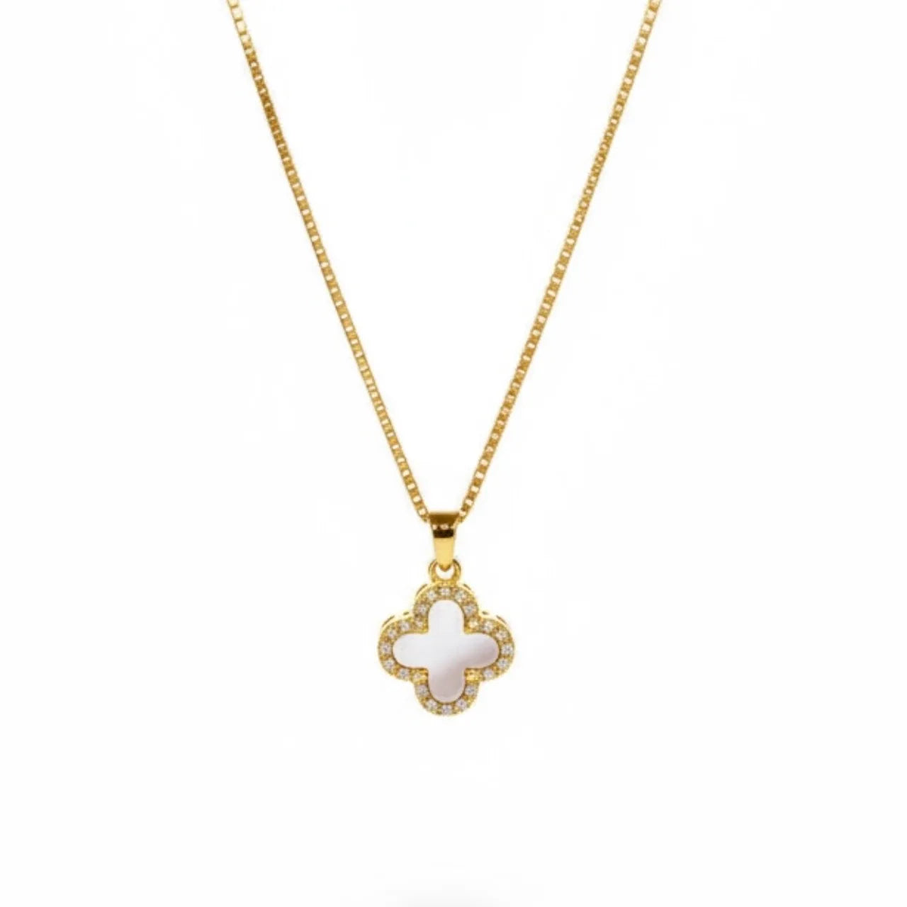 R3CEIVED Reversible Clover Necklace – Gold Edition