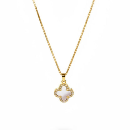 R3CEIVED Reversible Clover Necklace – Gold Edition