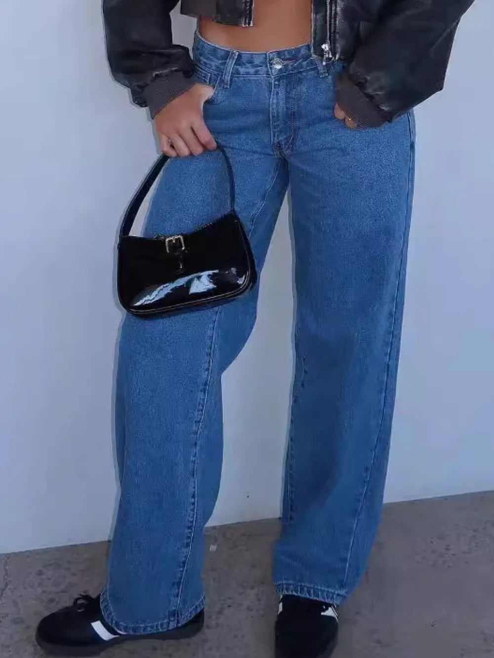R3ceived wide Leg baggy fit Jeans with Pockets - R3ceived