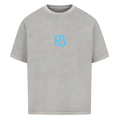 R3ceived Oversized Monogram T Shirt- Sky Blue logo fashion Members club Collection