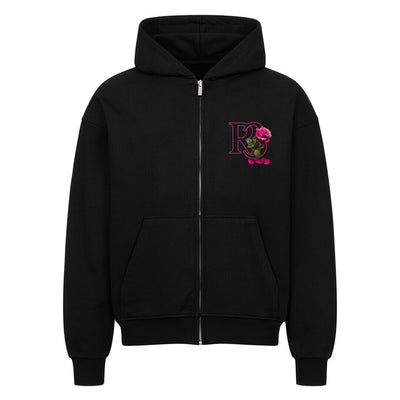 Beauty and the Rose – Pink Rose Edition Zipper Hoodie by R3CEIVED Fashion Members Club edition.