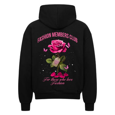 Beauty and the Rose – Pink Rose Edition Zipper Hoodie by R3CEIVED Fashion Members Club edition.