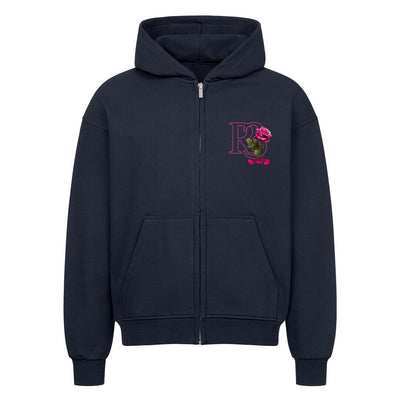 Beauty and the Rose – Pink Rose Edition Zipper Hoodie by R3CEIVED Fashion Members Club edition.