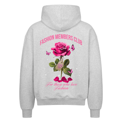 Beauty and the Rose – Pink Rose Edition Zipper Hoodie by R3CEIVED Fashion Members Club edition.
