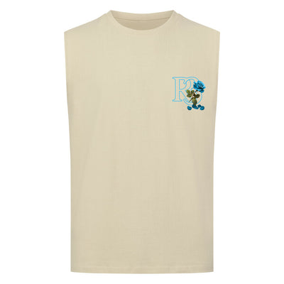 Beauty and the Rose – Sky Blue  white Stardust Edition (Sleeveless Oversized Tee)