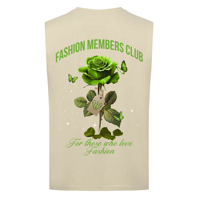 Beauty and the Rose – Green Rose starrdust Edition (Sleeveless Oversized Tee)