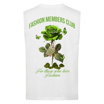 Beauty and the Rose – Green Rose starrdust Edition (Sleeveless Oversized Tee)