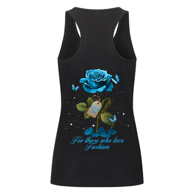 Beauty and the Rose – Sky Blue  Rose stardust Edition (Classic Women’s Tank Top)  (PETA approved vegan)