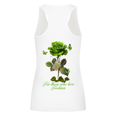 Beauty and the Rose – Green Rose Edition (Classic Women’s Tank Top) (PETA approved vegan)