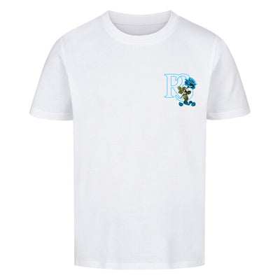 Beauty and the Rose – Sky Blue rose stardust Edition (Jongens Premium Organic T-Shirt)