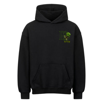 Beauty & the Rose Hoodie – R3CEIVED Green rose White diamons stars edition
