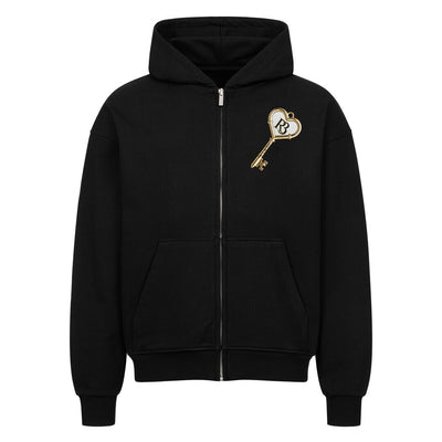 ✨🔑 Key to My Heart – Night Edition zip Hoodie 🌙✨ | R3CEIVED