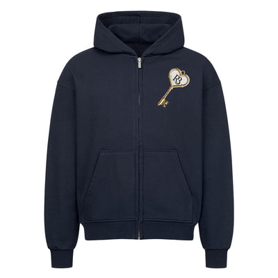 ✨🔑 Key to My Heart – Night Edition zip Hoodie 🌙✨ | R3CEIVED