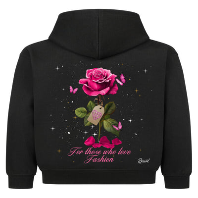 R3CEIVED Kids Hoodie – Beauty & the Rose Blue Night Edition 🌹✨