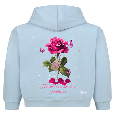 R3CEIVED Kids Hoodie – Beauty & the Rose Blue Night Edition 🌹✨