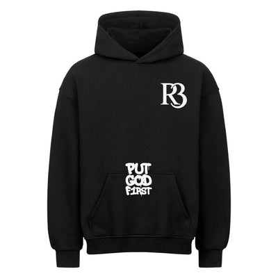 PUT GOD FIRST – Oversized Faithwear Signature Hoodie by R3CEIVED ✨ Psalm 37:4