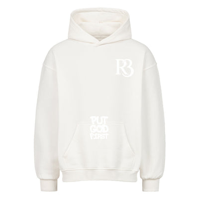 PUT GOD FIRST – Oversized Faithwear Signature Hoodie by R3CEIVED ✨ Psalm 37:4