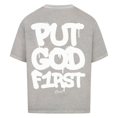 PUT GOD FIRST – Oversized Faithwear Tee by R3CEIVED
