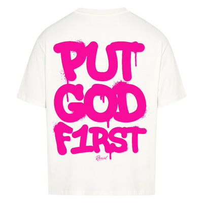 Put God First Oversized Tee – R3CEIVED Faithwear Edition