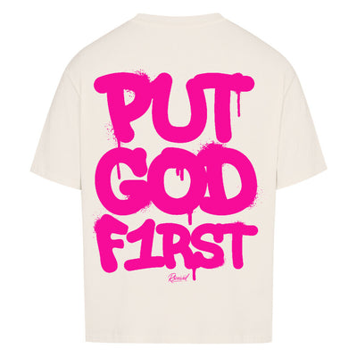 Put God First Oversized Tee – R3CEIVED Faithwear Edition