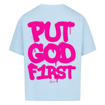 Put God First Oversized Tee – R3CEIVED Faithwear Edition