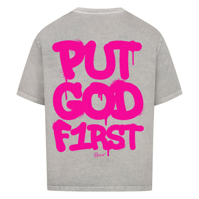 Put God First Oversized Tee – R3CEIVED Faithwear Edition