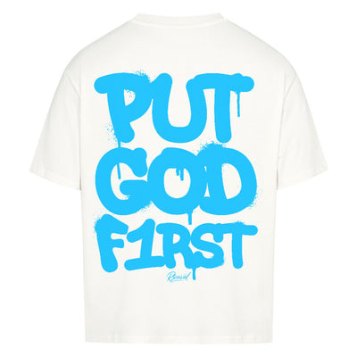 Put God First Oversized Tee – R3CEIVED Faithwear Edition