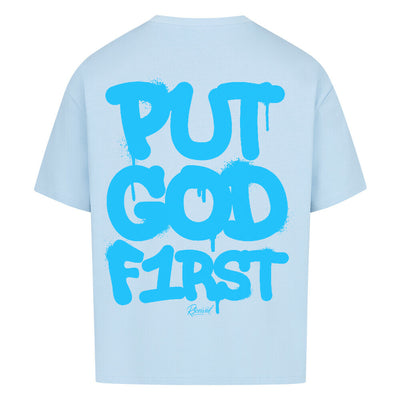 Put God First Oversized Tee – R3CEIVED Faithwear Edition