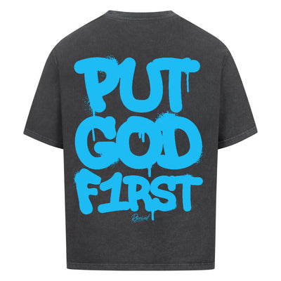 Put God First Oversized Tee – R3CEIVED Faithwear Edition