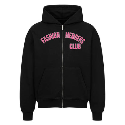 R3CEIVED Fashion Members Club – Silver/Pink Signature Combo Set (Hoodie, Sweatpants & Cap)