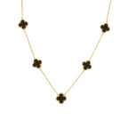 R3CEIVED lucky Clover Necklace – Black Edition