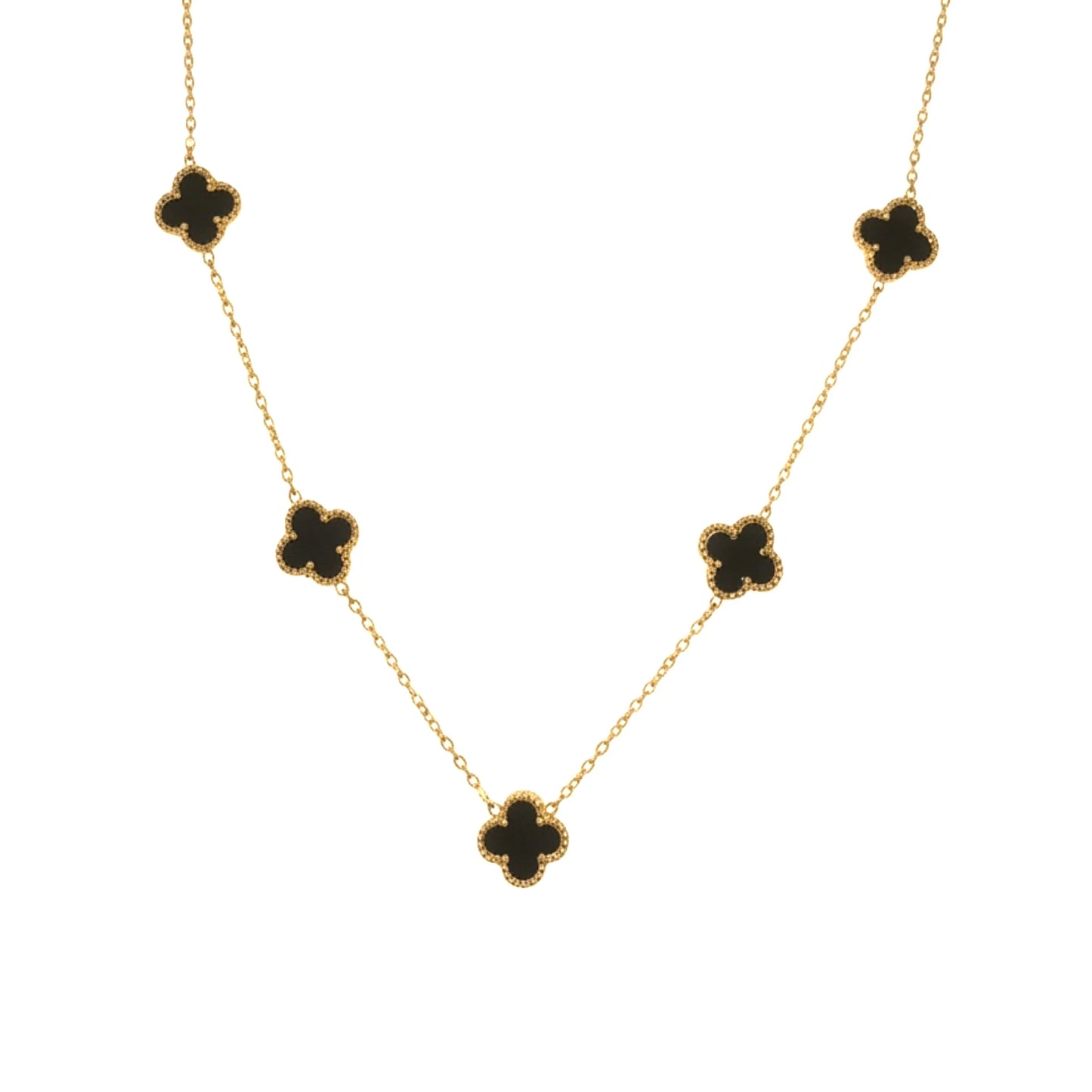 R3CEIVED 5-Clover Necklace – Black Edition