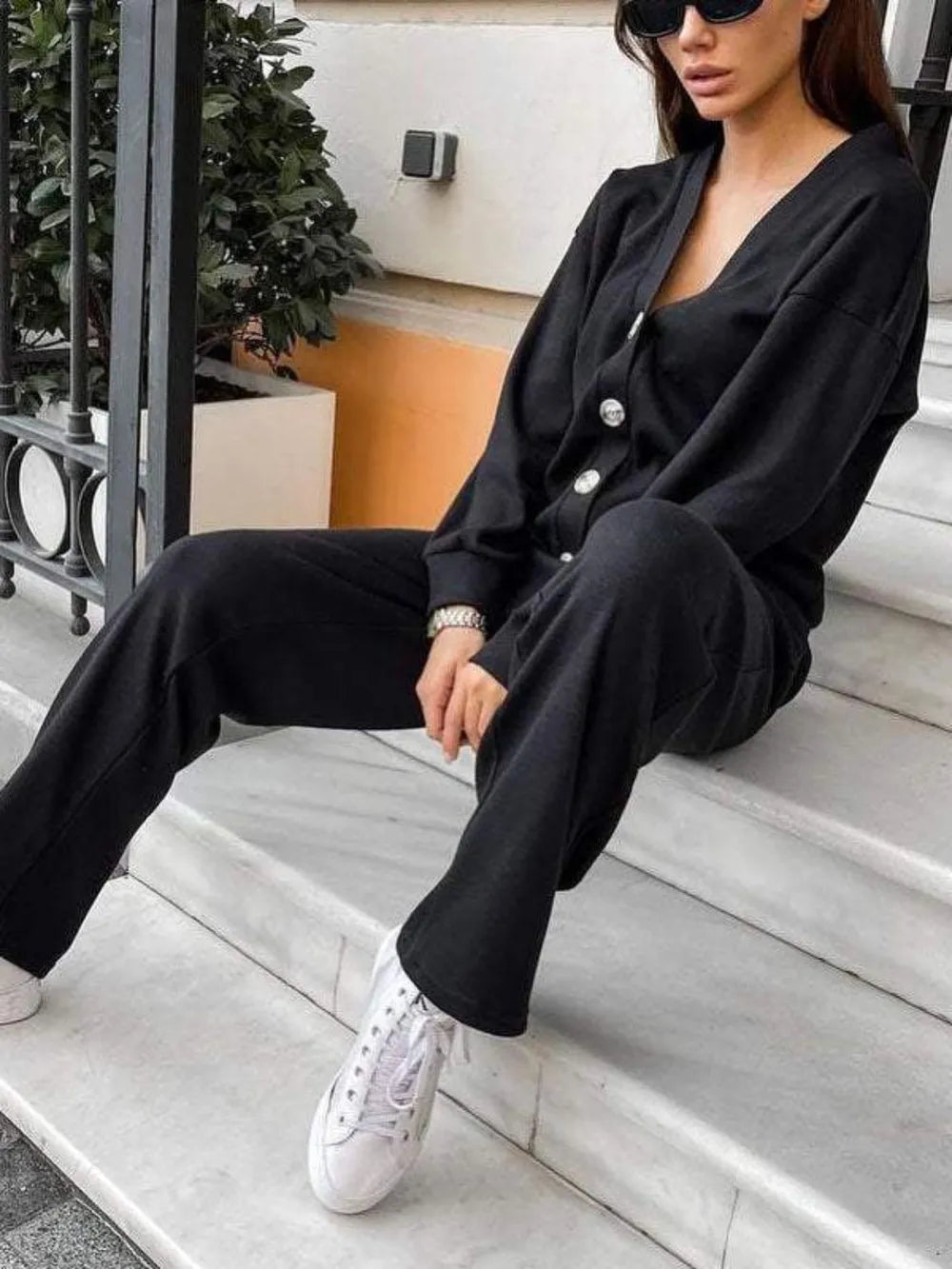 Buttoned luxe set by R3CEIVED