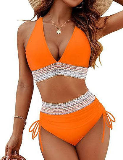R3 color split sexy bikini R3ceived swimsuit - R3ceived