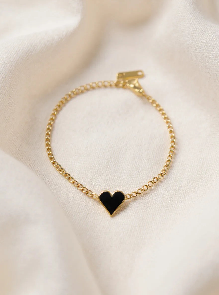 R3CEIVED “From R3ceived With Love” Heart Bracelet – Black Edition