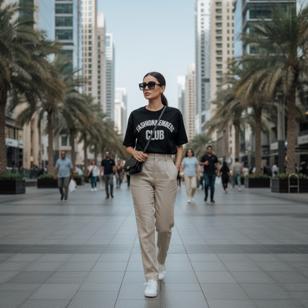 Fashion Members CLub oversized t shirt (Silver White)