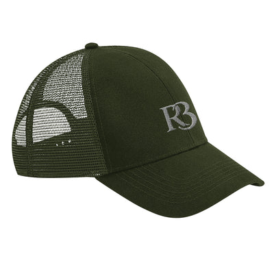 Olive Green Mesh Cap with White R3 Logo