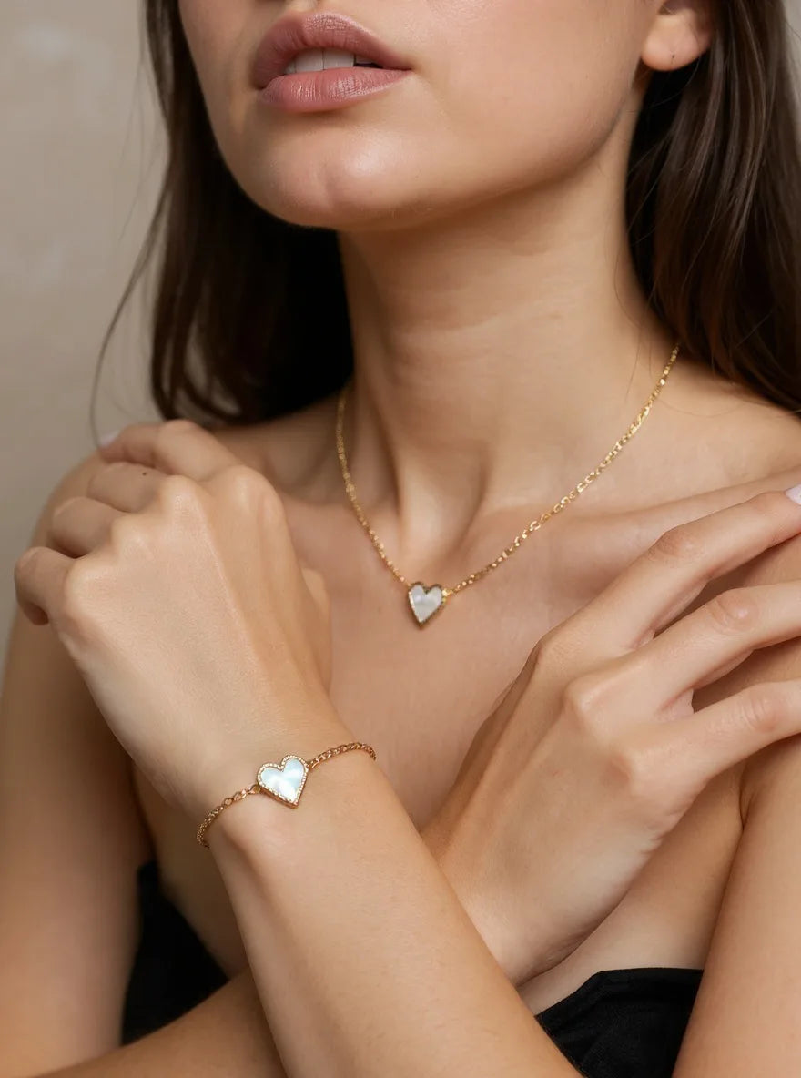 R3CEIVED “From R3ceived With Love” Heart Bracelet – White Edition