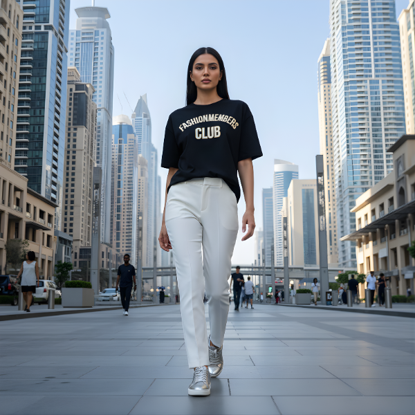 Fashion Members CLub oversized t shirt (Gold white)