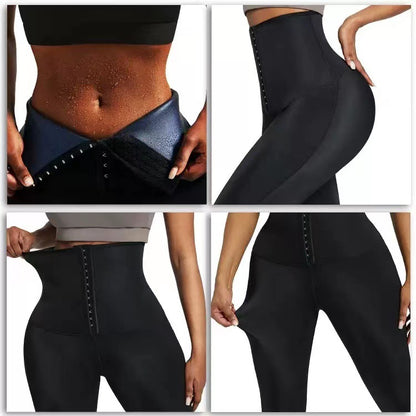 R3CEIVED High-Waist Shaping Yoga Leggings – Burn & Flex Edition